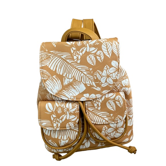 wild fable Bags Wild Fable Drawstring Mini Backpack Yellow Floral